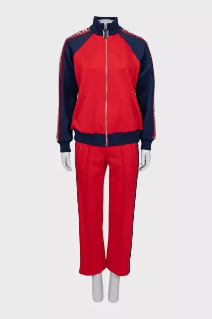 Two-tone tracksuit with tag