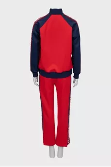 Two-tone tracksuit with tag