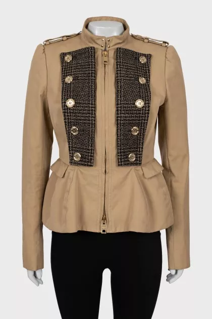 Brown jacket with wool lapels