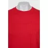 Sweatshirt dress with pleated hem