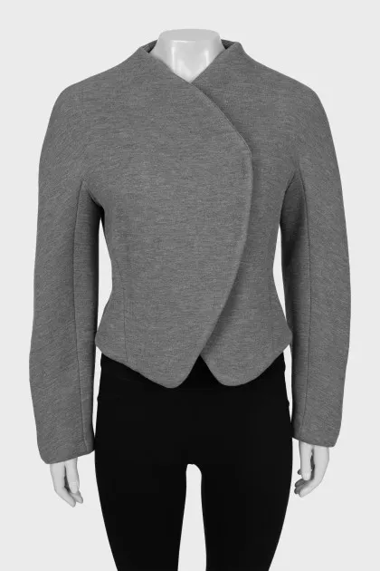 Cropped jacket in gray