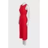 Red jumpsuit with belt