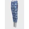 Tapered trousers in floral print