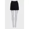 High waist wool shorts