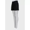 High waist wool shorts