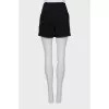 High waist wool shorts