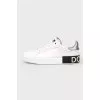 White leather sneakers