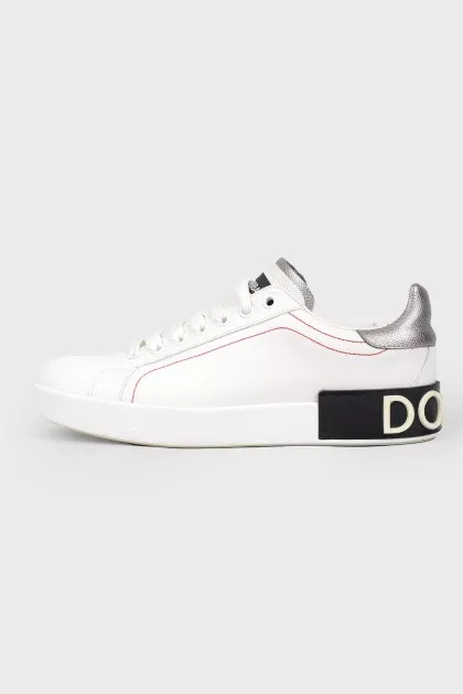 White leather sneakers