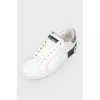 White leather sneakers