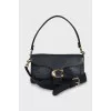 Shoulder bag with gold logo