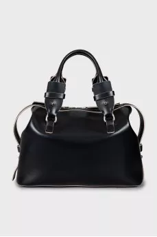 Tote bag with contrast seams