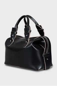 Tote bag with contrast seams