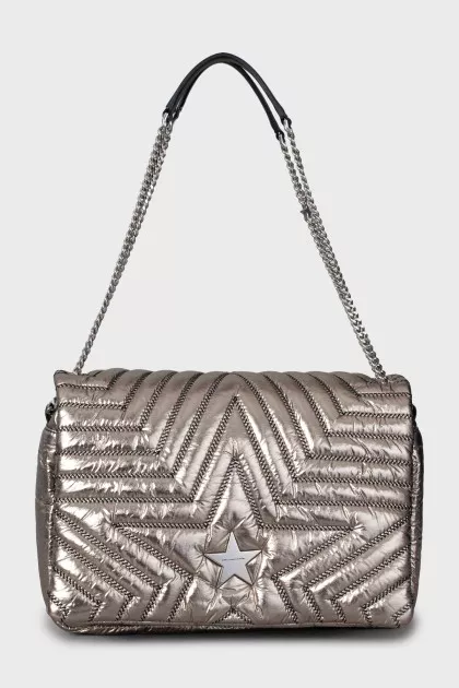 Quilted bag with silver star