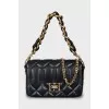 Quilted bag with gold chain