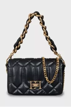 Quilted bag with gold chain