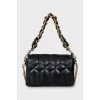 Quilted bag with gold chain