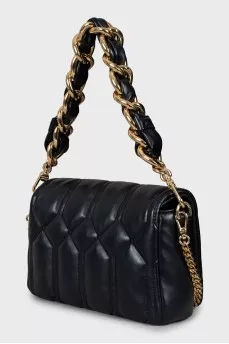 Quilted bag with gold chain