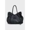 Tote bag with contrast stitching