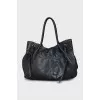 Tote bag with contrast stitching