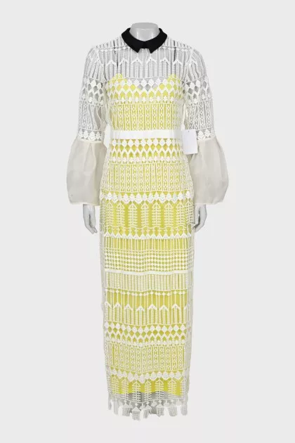 Woven Maxi Dress With Tag