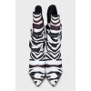 Animal print ankle boots with tag