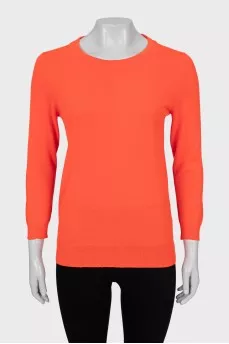 Knitted jumper in orange color