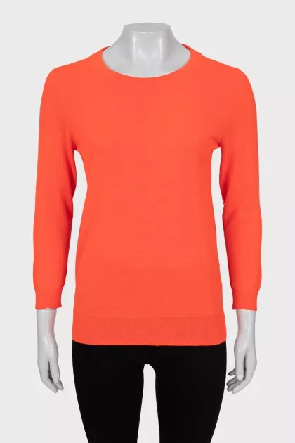 Knitted jumper in orange color