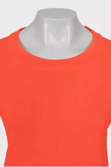 Knitted jumper in orange color