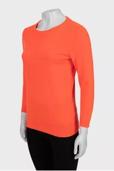 Knitted jumper in orange color