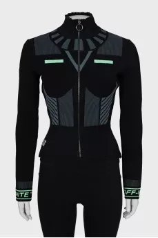Slim-fit jumper with zip
