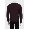 Purple sweatshirt with embroidered print