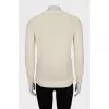 Merino wool sweater with fringe