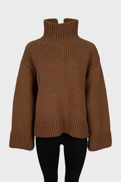 Oversized turtleneck sweater