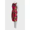 Fitted dress with abstract print