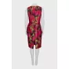 Fitted dress with abstract print