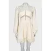 Fitted dress with tag