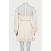 Fitted dress with tag