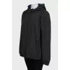 Reversible jacket with hood