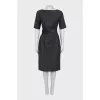 Wool dress with a small print