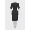 Wool dress with a small print