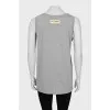 Gray T-shirt with text print