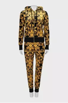 Velour tracksuit with print