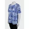 Straight T-shirt with floral print