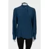 Long sleeve blouse with tie