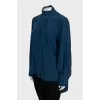 Long sleeve blouse with tie