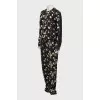 Suit with print decorated with lightning