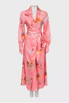 Floral Print Wrap Maxi Dress