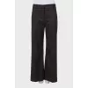 Brown Wool Palazzo Pants