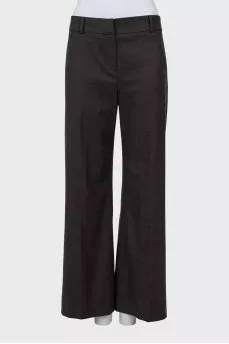 Brown Wool Palazzo Pants