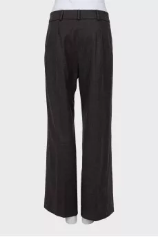 Brown Wool Palazzo Pants